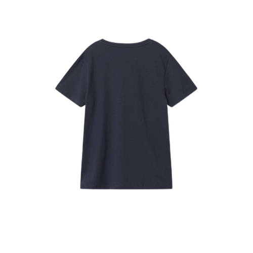 name it KIDS T-shirt NKMKARLETTO met printopdruk donkerblauw Jongens Katoen Ronde hals 116