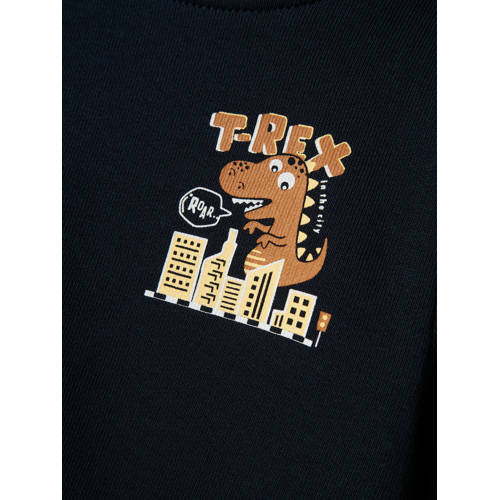name it MINI sweater NKMVASHA met backprint donkerblauw Backprint 86