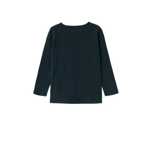 name it MINI Paw Patrol longsleeve NMFNUBINA met printopdruk donkerblauw Meisjes Stretchkatoen Ronde hals 98