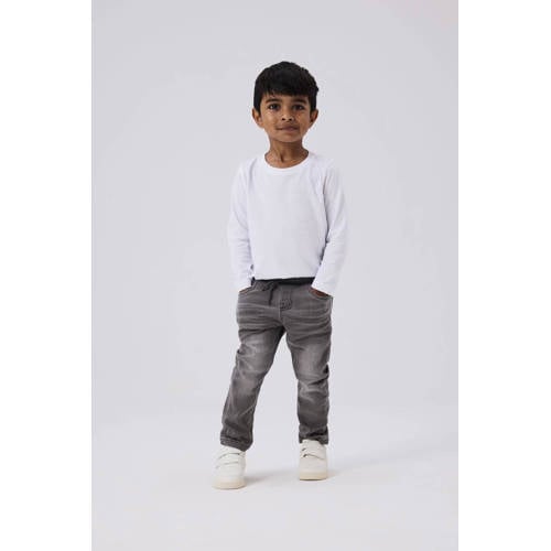 name it MINI slim fit jeans NMMRYAN medium grey denim Grijs Jongens Jog denim 80