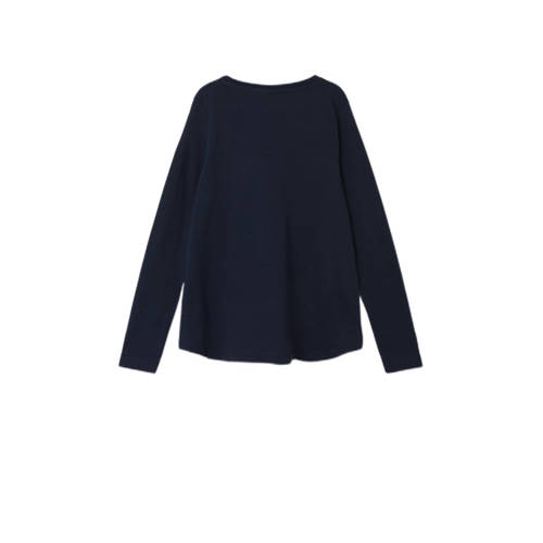 name it KIDS longsleeve NKFVIOLINE donkerblauw Meisjes Katoen Ronde hals 98
