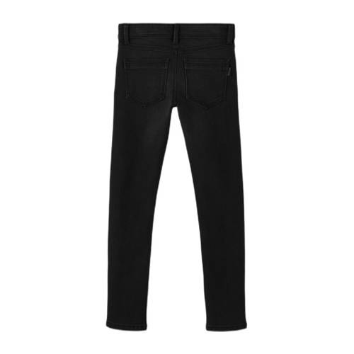 Name it KIDS slim fit jeans NKMSILAS black Zwart Jongens Jog denim Effen 128
