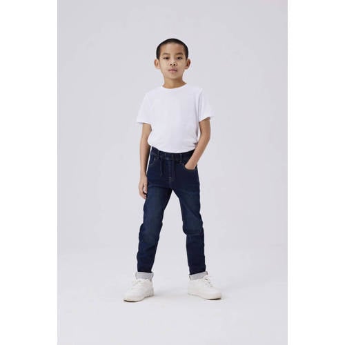 name it KIDS slim fit jeans NKMRYAN JOGGER denim blue Blauw Jongens Jog denim 140