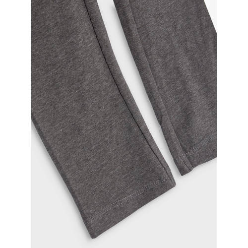 name it KIDS legging NKFVIVIAN set van 2 donkergrijs melange zwart Meisjes Stretchkatoen 146 152