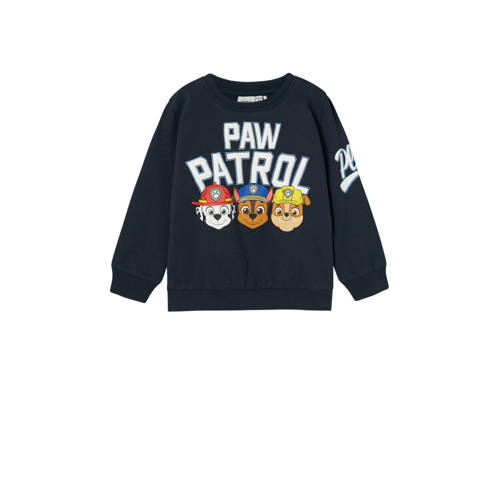 NAME IT MINI Paw Patrol sweater NMMJOKBA met printopdruk donkerblauw Printopdruk - 104