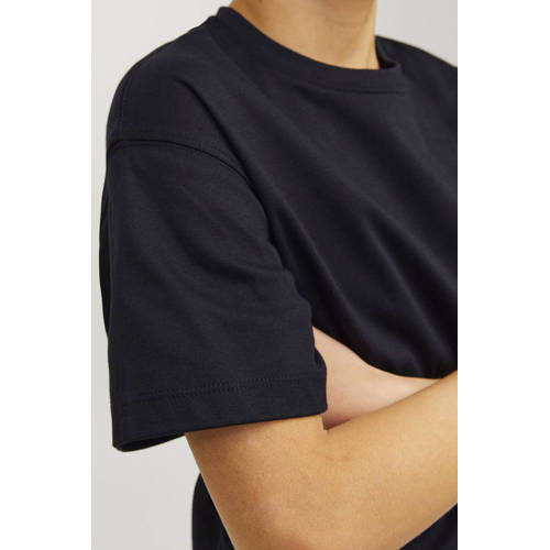 jack & jones JUNIOR T-shirt JJEURBAN EDGE zwart Jongens Katoen Ronde hals 176