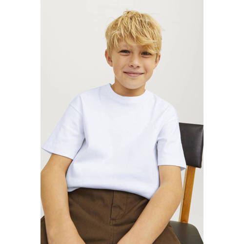 jack & jones JUNIOR T-shirt JJEURBAN EDGE wit Jongens Katoen Ronde hals 128