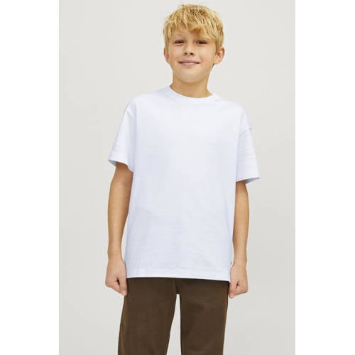 jack & jones JUNIOR T-shirt JJEURBAN EDGE wit Jongens Katoen Ronde hals 128