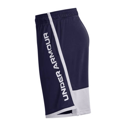 Under Armour sportshort donkerblauw grijs wit Sportbroek Jongens Polyester 176