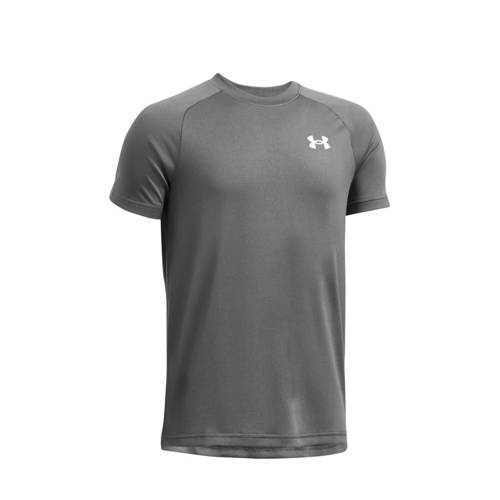 Under Armour sportshirt Tech 2.0 grijs wit Sport t-shirt Jongens Meisjes Polyester Ronde hals 128