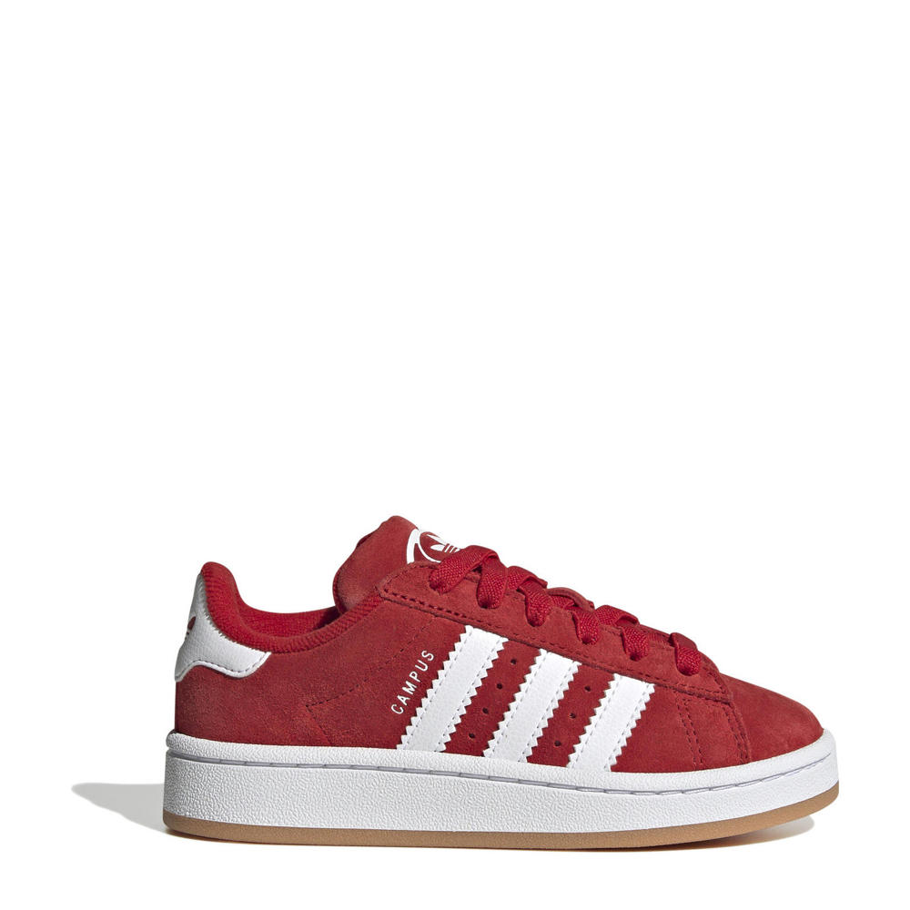 Rood en witte jongens en meisjes adidas Originals Campus 00s sneakers van suède-pu/voering: mesh/voetbed: eva met veters