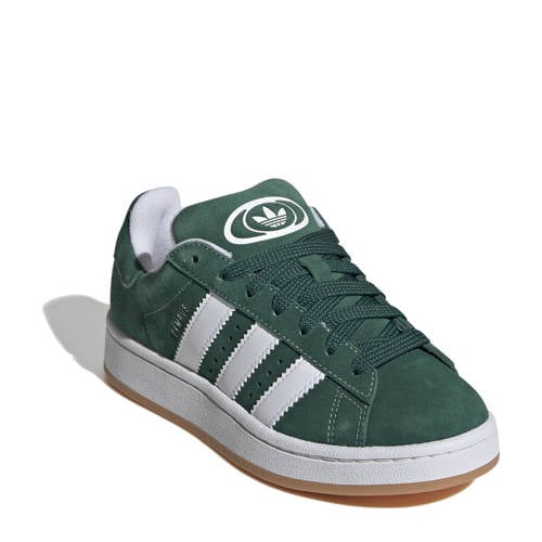 adidas Originals Campus 00s suède sneakers donkergroen/wit Meerkleurig