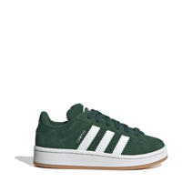 thumbnail: Donkergroen en witte jongens en meisjes adidas Originals Campus 00s suède sneakers van suède-pu/voering: mesh/voetbed: eva met veters