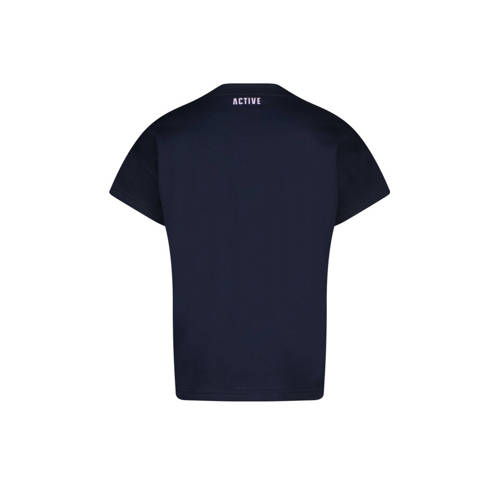 VINGINO T-shirt Hailey met printopdruk diep donkerblauw Meisjes Katoen Ronde hals 176