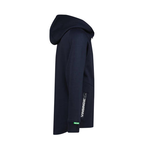 VINGINO sweatvest Olympic diep donkerblauw Effen 140