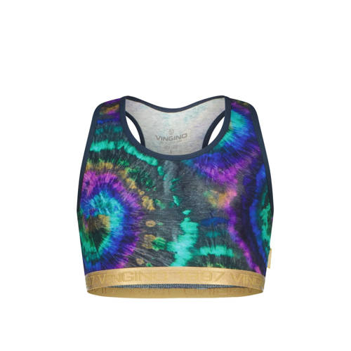VINGINO bh top + short tie dye groen lila zwart Meisjes Stretchkatoen Ronde hals 110 116