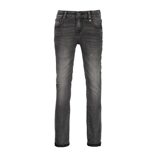 Vingino slim fit jeans Diego dark grey vintage Grijs Jongens Denim Effen - 104
