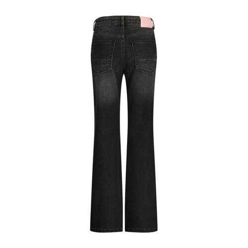 VINGINO straight fit jeans Claire black denim Zwart Effen 152