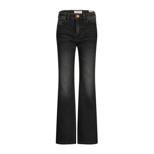 Vingino straight fit jeans Claire black denim Zwart Effen - 116
