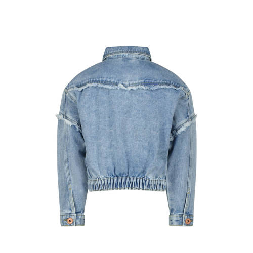 VINGINO spijkerjas Tanja light vintage Blauw Meisjes Denim Klassieke kraag 116