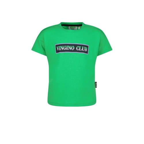 Vingino T-shirt Hailey met printopdruk neon groen Meisjes Katoen Ronde hals - 116