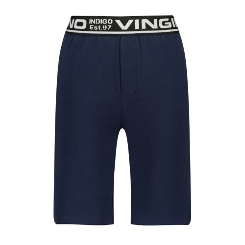 VINGINO shortama Woly donkerblauw Jongens Stretchkatoen Ronde hals Effen 158 164