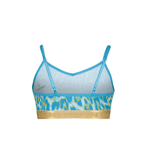 VINGINO bh top Animal set van 2 lichtblauw donkerblauw Meisjes Stretchkatoen 134 140