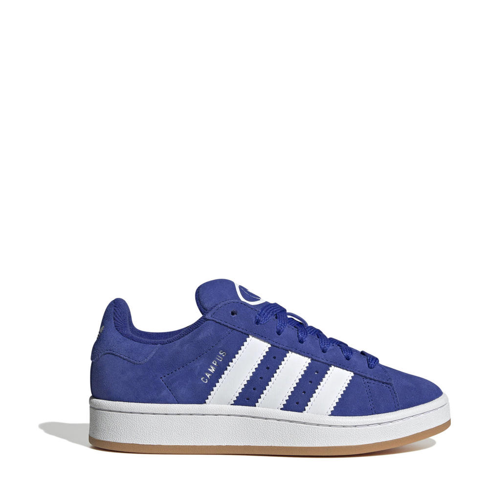 Kobaltblauw en witte jongens en meisjes adidas Originals Campus 00s suède sneakers gum van leer-pu/voering: mesh/voetbed: eva met veters