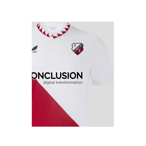 Castore Junior FC Utrecht voetbalshirt Thuis Sport t-shirt Rood Jongens Meisjes Polyester Ronde hals 128 140