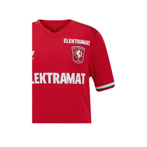 Castore Junior FC Twente voetbalshirt Thuis Sport t-shirt Rood Polyester V-hals 128 140