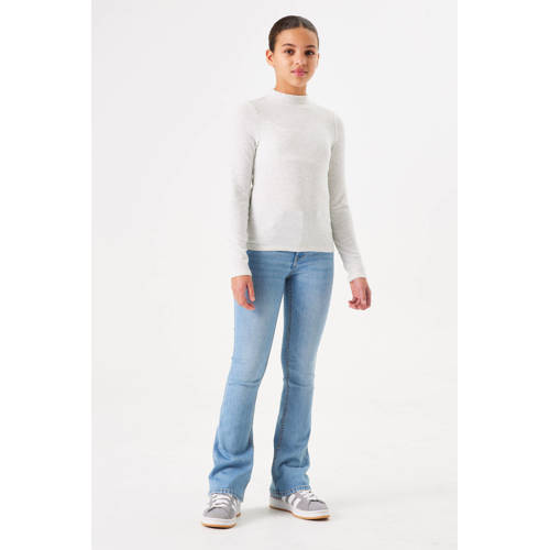 Garcia high waist flared jeans medium used Blauw Meisjes Stretchdenim Effen 128