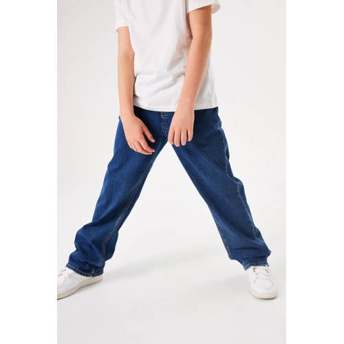 Garcia straight fit jeans dark used Blauw Jongens Stretchdenim Effen 128