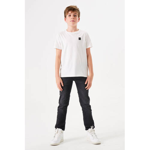 Garcia slim fit jeans dark used Zwart Jongens Stretchdenim Effen 128