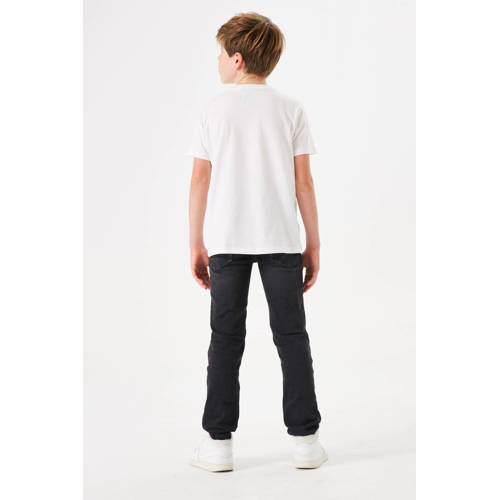 Garcia slim fit jeans dark used Zwart Jongens Stretchdenim Effen 128