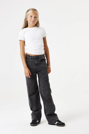 high waist straight leg jeans dark used