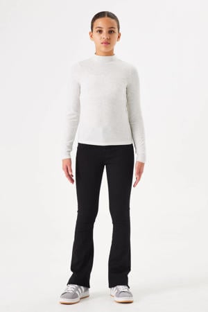 high waist flared jeans rinsed
