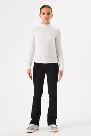 high waist flared jeans rinsed