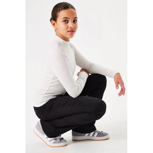 Garcia high waist flared jeans rinsed Zwart Meisjes Stretchdenim Effen 128