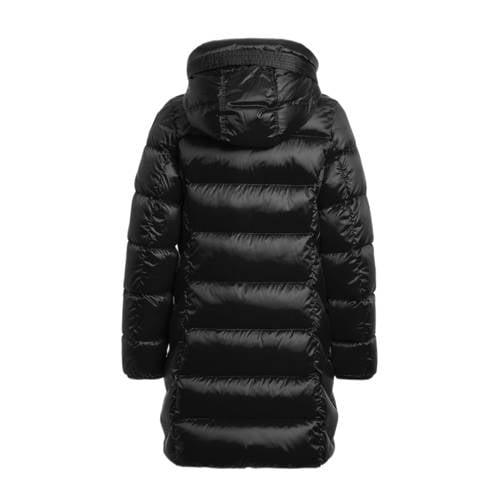 Parajumpers gewatteerde jas zwart Meisjes Polyester Capuchon Effen