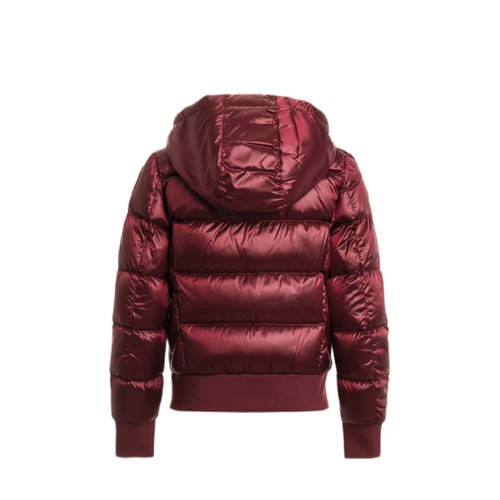 Parajumpers gewatteerde jas rood Meisjes Polyester Capuchon Effen 176