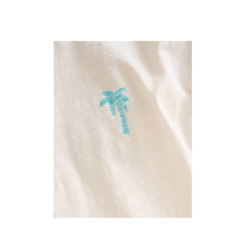Shoeby T-shirt met printopdruk ecru Jongens Katoen Ronde hals Backprint 134 140
