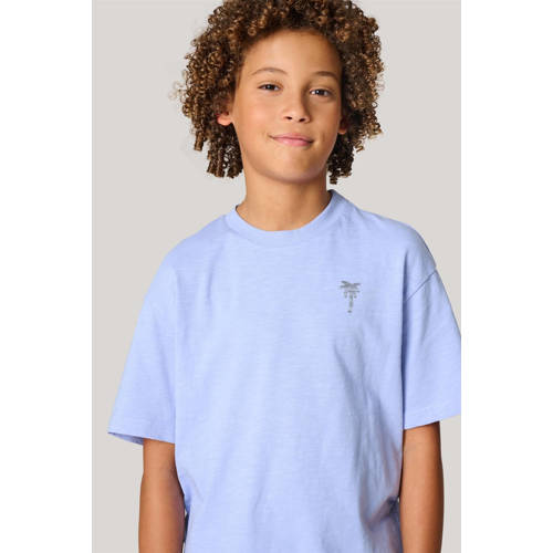 Shoeby T-shirt lila Paars Jongens Katoen Effen 146 152