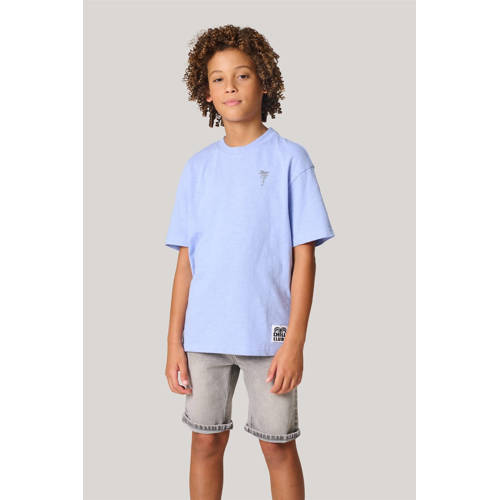 Shoeby T-shirt lila Paars Jongens Katoen Effen 146 152