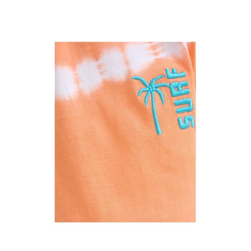 Shoeby tie-dye T-shirt oranje Jongens Katoen Ronde hals Tie-dye 122 128