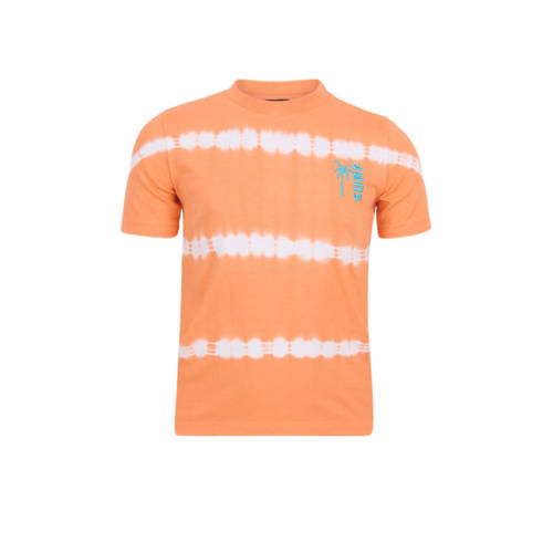 Shoeby tie-dye T-shirt oranje Jongens Katoen Ronde hals Tie-dye