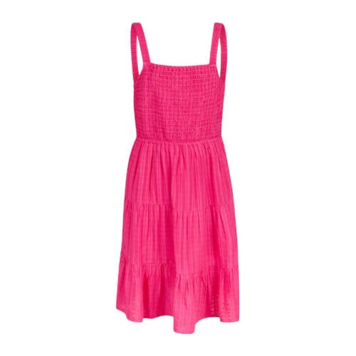 Shoeby jurk met open rug roze Meisjes Viscose Vierkante hals Effen - 110/116