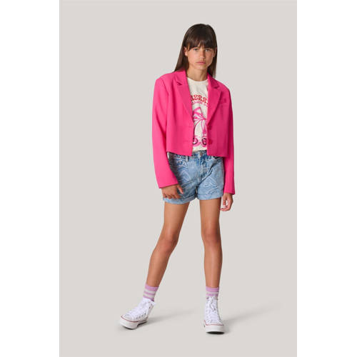 Shoeby blazer roze Meisjes Polyester Reverskraag Effen 134 140