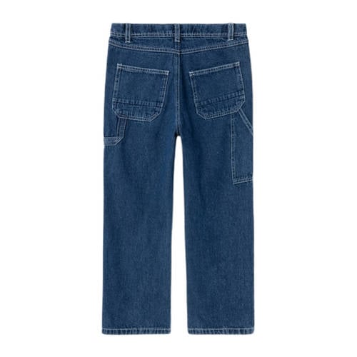 name it KIDS straight fit jeans NKMRYAN dark blue denim strong Blauw Effen 170