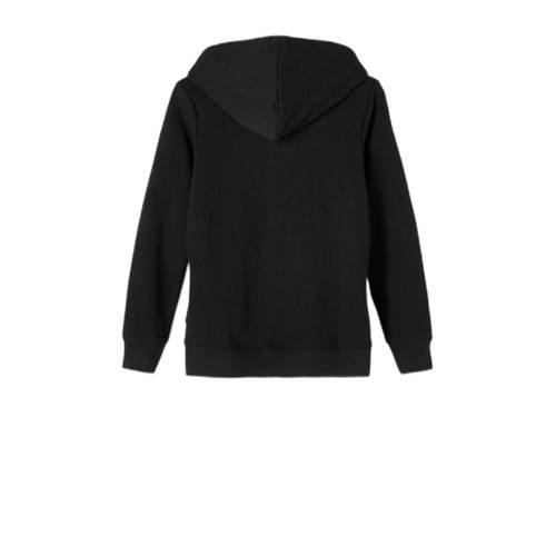 name it KIDS sweatvest NKMNESWEAT zwart Effen 146 152