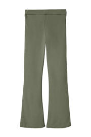 thumbnail: Groene meisjes NAME IT KIDS high waist flared broek van viscose met bootcut, regular waist en effen